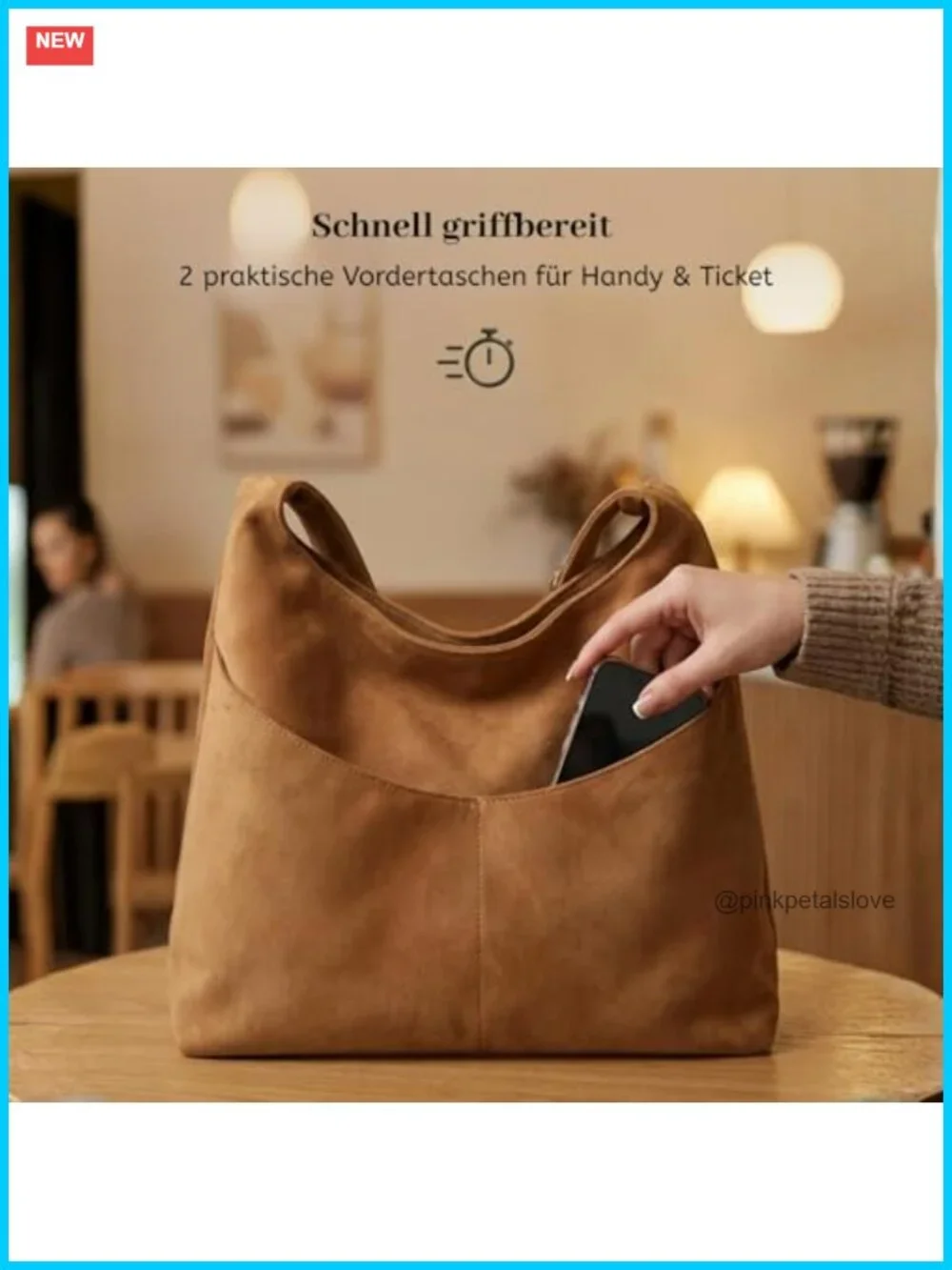 Large Slouchy Hobo Shoulder Bag Vegan Leather Crossbody Tote